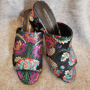 Christian Siriano Floral Print Mules Size 7